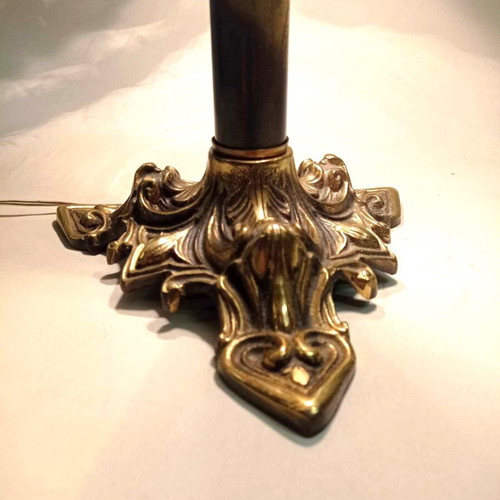 Παλιά επιτραπέζια λάμπα Murano Art Glass ιταλικής τέχνης δεκαετίας '50 σε άριστη κατάσταση