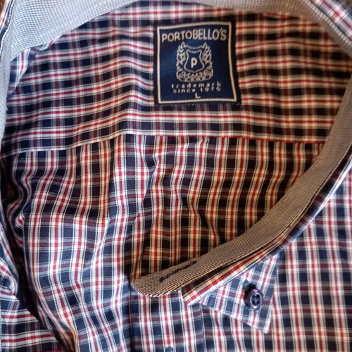 Portobellos shirt like new, size L, white and blue