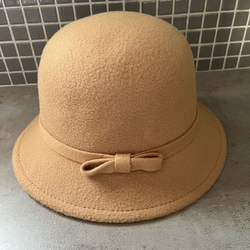 Vintage bucket hat wool beige, like new, size 57