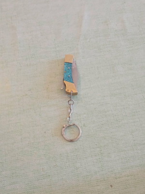 Vintage Mini Lockback Pocket Knife Keychain like new with Iridescent Handle