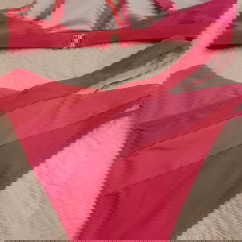Shein bikini color block