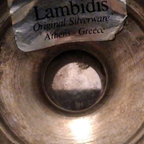 Silver-plated decorative Lambidis vessel like new, elegant