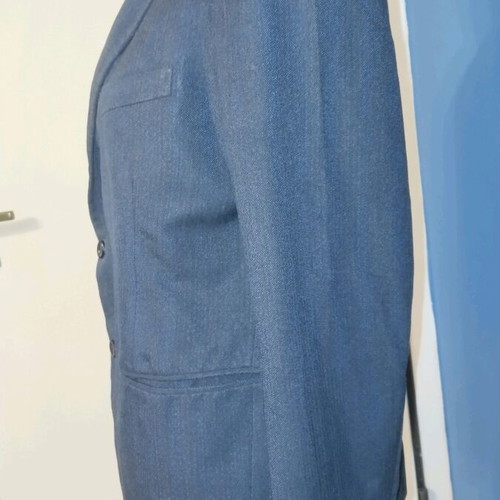 Vintage jacket used, gray and blue, size L