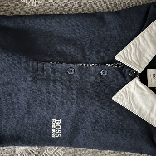 Boss long sleeve kids shirt size 16, blue