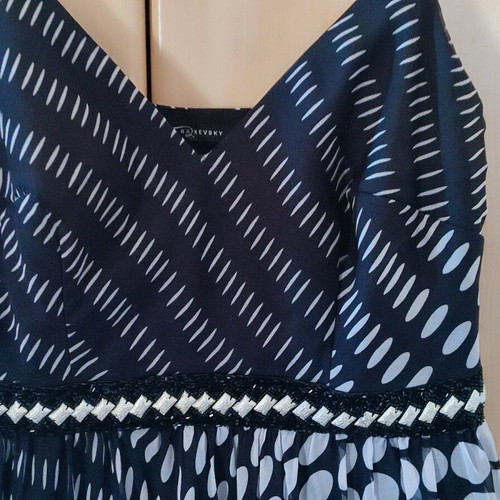 Raxevsky formal black and white muslin dress like new
