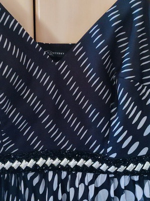 Raxevsky formal black and white muslin dress like new