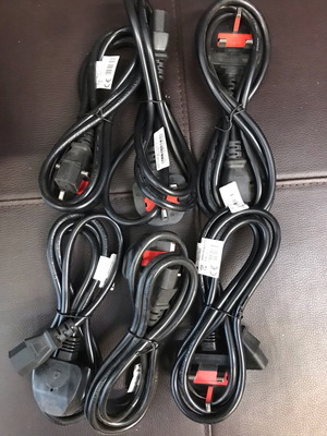 Power Cables UK Plug to IEC C13 Akyga AK-AG-01A 1.5m pack of 5 new