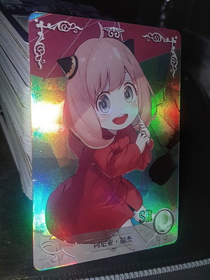 Anya Forger Spy X Family waifu holo card