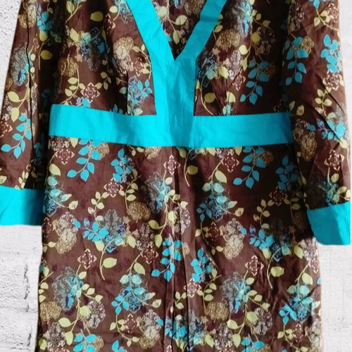 Roberta midi dress kimono style like new, multicolored