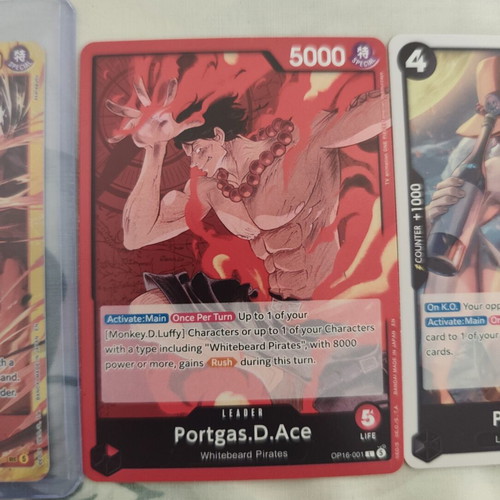 Portgas.D.Ace set OP16 The Time of Battle cards new, mint condition
