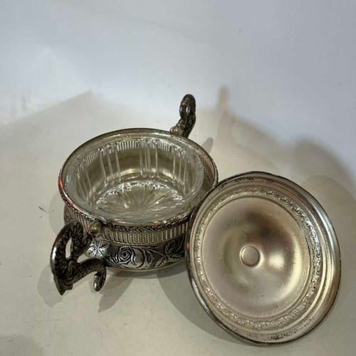 Vintage Italian Silver-Plated Fondue Pot Guido Galbiati 1950s used
