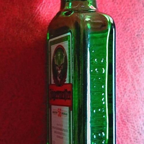 Jagermeister collectible glass miniature bottle like new