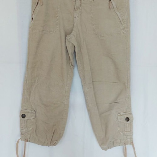 Aeropostale women's denim bermuda shorts, Sahara color, adjustable legs