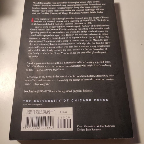 The Bridge on the Drina by Ivo Andric, like new English novel