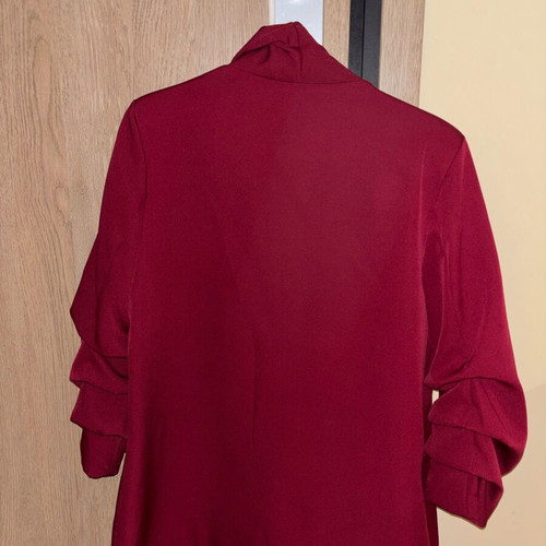 Red jacket with rolled sleeves like new