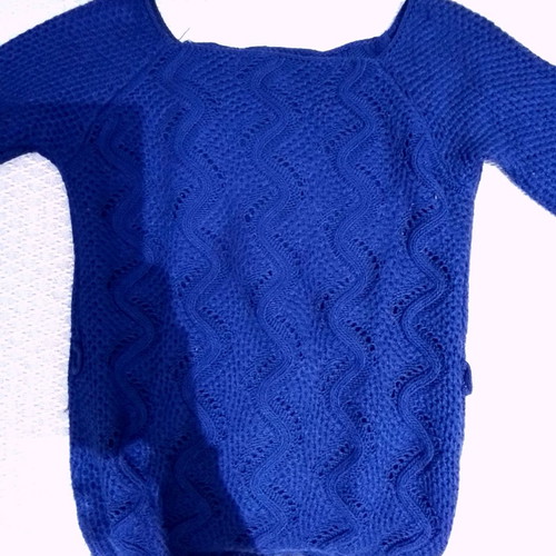 Knitted sweater in electric color