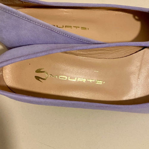 Mourtzi ballerinas new, leather suede, purple color