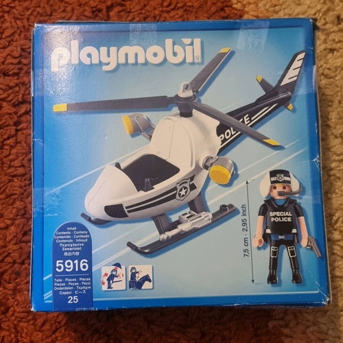 Playmobil 5916 police helicopter used, complete