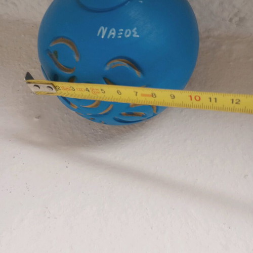 Ceramic vase from Naxos like new, blue with gold details