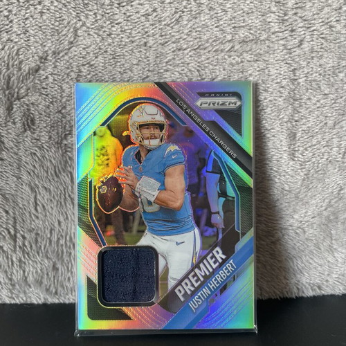 Justin Herbert 2025 Panini Prizm Premier Jersey Patch like new