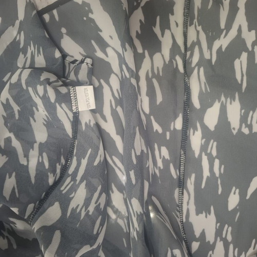 Long Sheer Kimono Robe black and white, like new