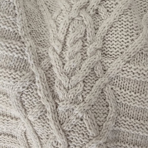 Knitted white scarf H&M used, beige