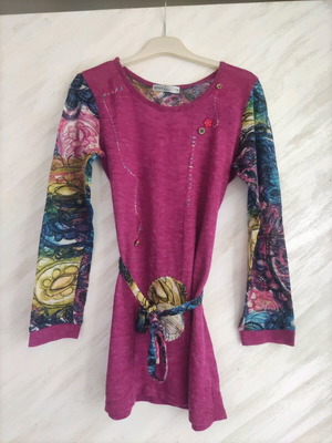 Only long-sleeve blouse fuchsia medium like new