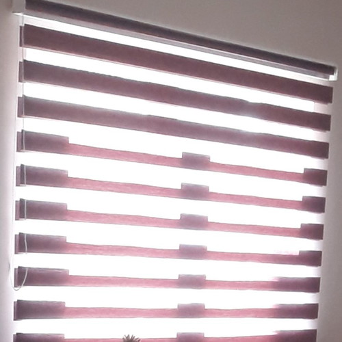 Window blind used, day-night, dark dusty pink to violet, length 1.85 m