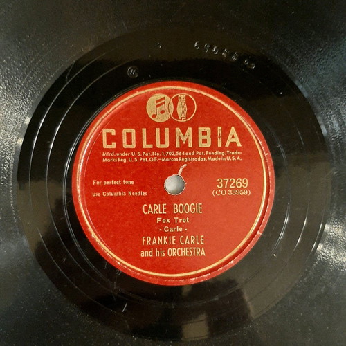 Latin 78 rpm record Frankie Carle used, foxtrot