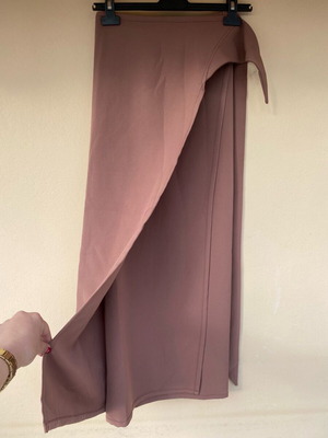 Brown skirt new with side tie, high waist, L/XL