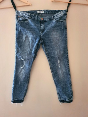 Janina men's skinny jeans XL blue with worn effect like new