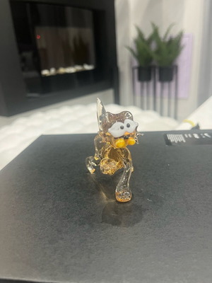 Glass cat miniature like new, handmade with details