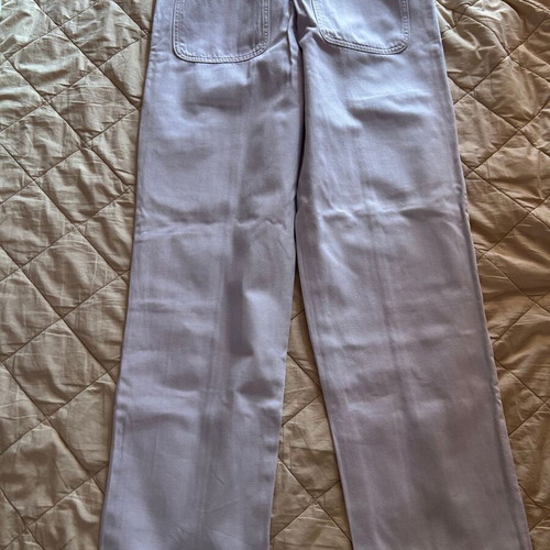 Lilac MNG pants with elastic waist, comfortable and stylish, size L