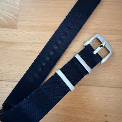 Λουράκι Nato Strap Style Premium Scuba Μαύρο 19mm - 20mm καινούργιο