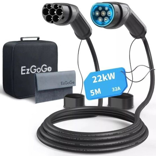 Ev Charging Cable 5m 32A 22kW Type 2 New