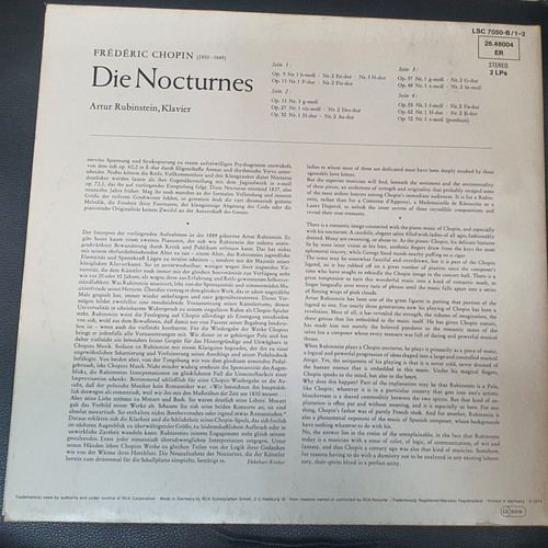 Vinyl Rubinstein - Chopin: The Nocturnes used, classical