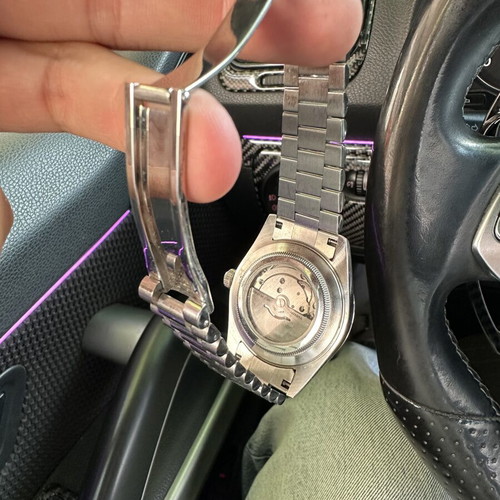 Seiko Automatic Day-Date Watch like new, silver dial, stainless steel