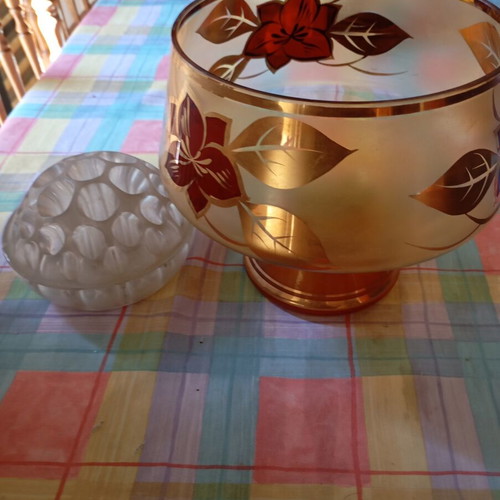 Vintage flower container used with flower base