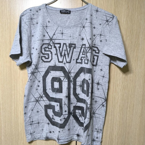 Men's T-shirt L like new, grey