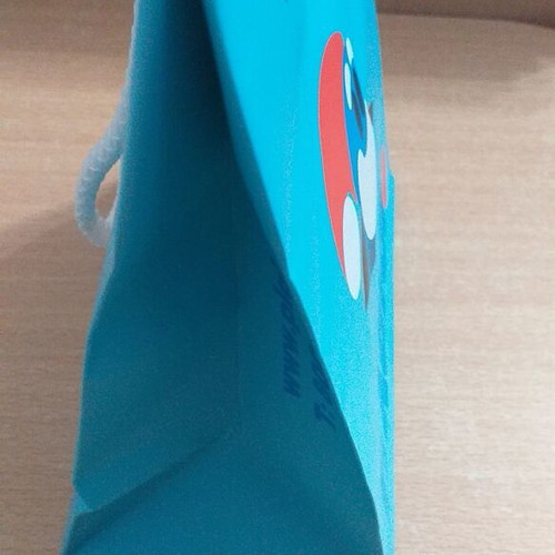 Paper bag used, Plasio frame, 14×18 cm