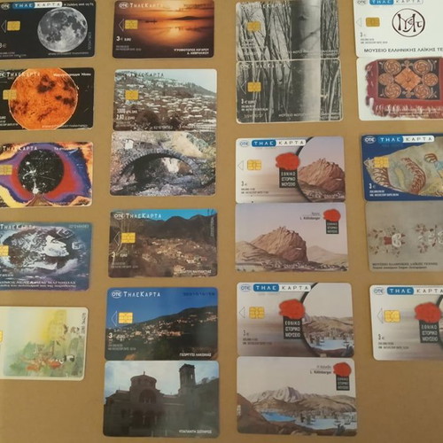 Collection of 220+ single phone cards used, over 10 years