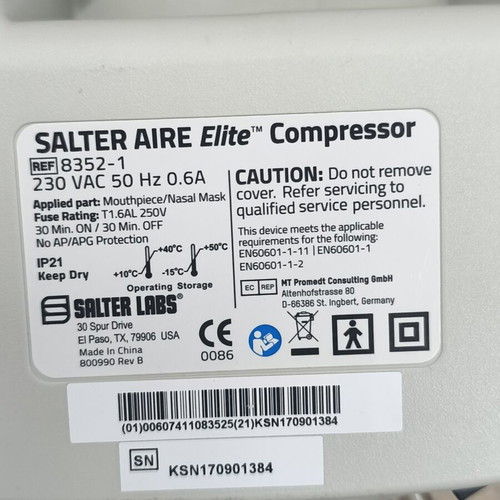 Salter AIRE Elite Compressor Nebulizer like new