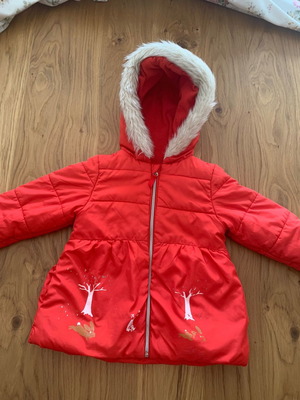 Mothercare jacket used, red, for ages 2-4 years