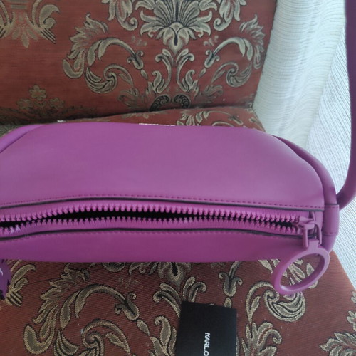 Karl Lagerfeld shoulder bag like new, purple, synthetic leather