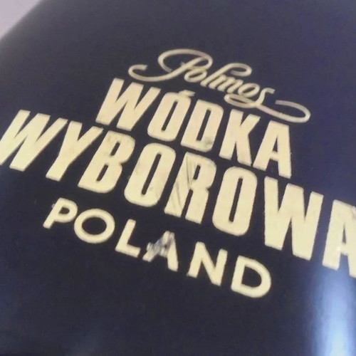 Wyborowa vodka old promotional ceramic jug used