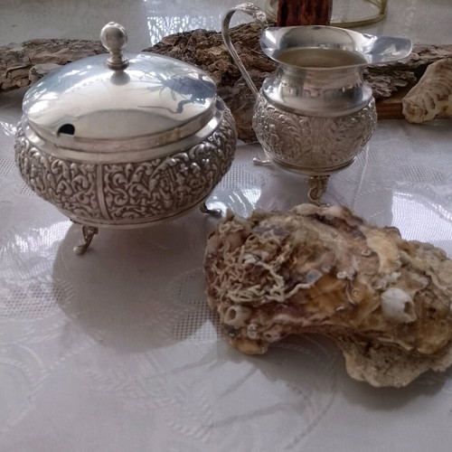 Douwe Egberts Silver Tea Set vintage, like new