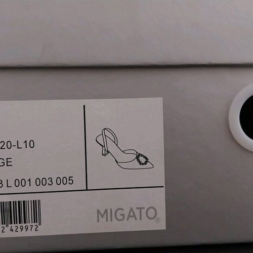 Migato pumps like new, satin, size 39, beige