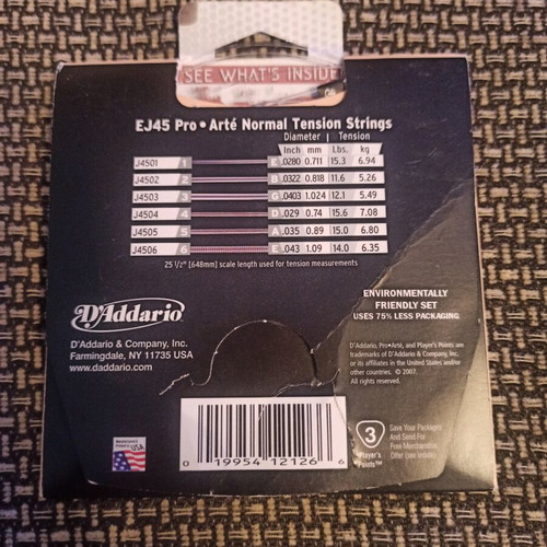 3 guitar strings new