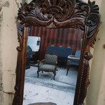 Vintage solid wood entryway set, carved