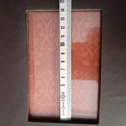 Photo frame with dark brown leatherette like new
